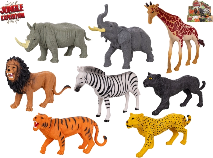 Jungle Expedition animalitos safari – set de 8 figuras realistas