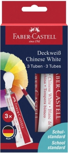Pinturas témperas Faber-Castell Connector blanco chino 3×7,5 ml