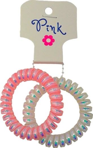 Gomas para el pelo PINK rosas y nacaradas (2 uds.)