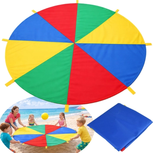 Paracaídas de colores para juegos de 2 m con 8 asas
