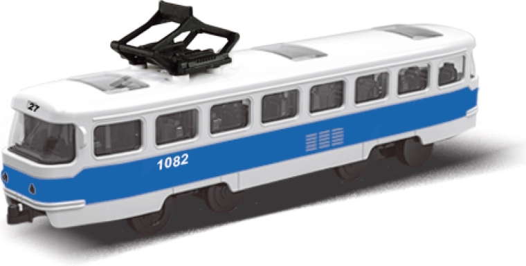 Tranvía urbano azul 16 cm