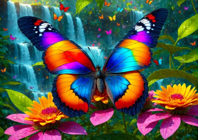 Puzzle Enjoy mariposa en el bosque 1000 piezas
