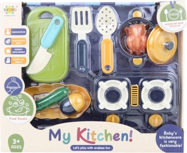 Juego de utensilios de cocina con hornillo