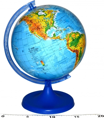 Globo terráqueo geográfico 16 cm