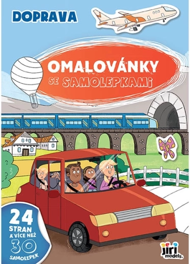 Cuaderno para colorear A4 con pegatinas Transporte