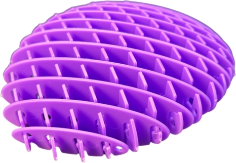 Juguete fidget antiestrés morado, elástico y sensorial 10 cm