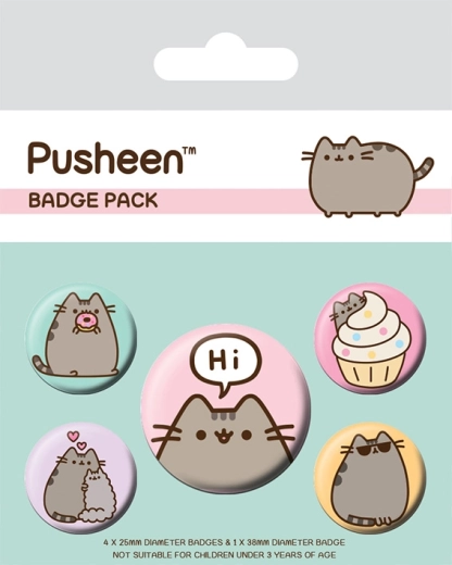 Set de chapas Pusheen Hi