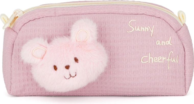 Estuche infantil de peluche oso verde