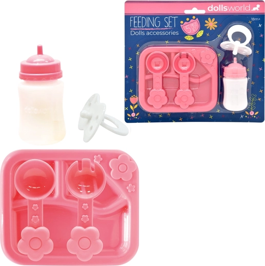 Dolls World set de accesorios para muñecas – alimentación y cuidado