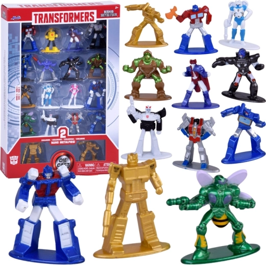 Transformers Nano Metalfigs – set de colección de 18 figuras metálicas, serie 3