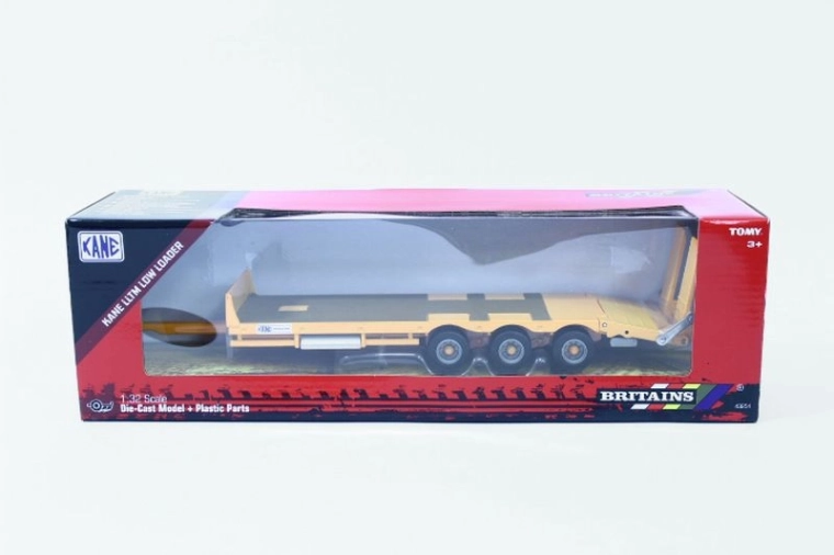 TOMY Britains remolque de plataforma baja Kane amarillo