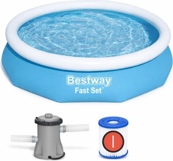 Piscina inflable Bestway Fast Set con bomba de filtración 305 × 66 cm