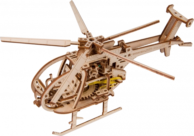 Rompecabezas 3D de madera: helicóptero