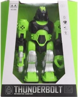 Robot verde a pilas