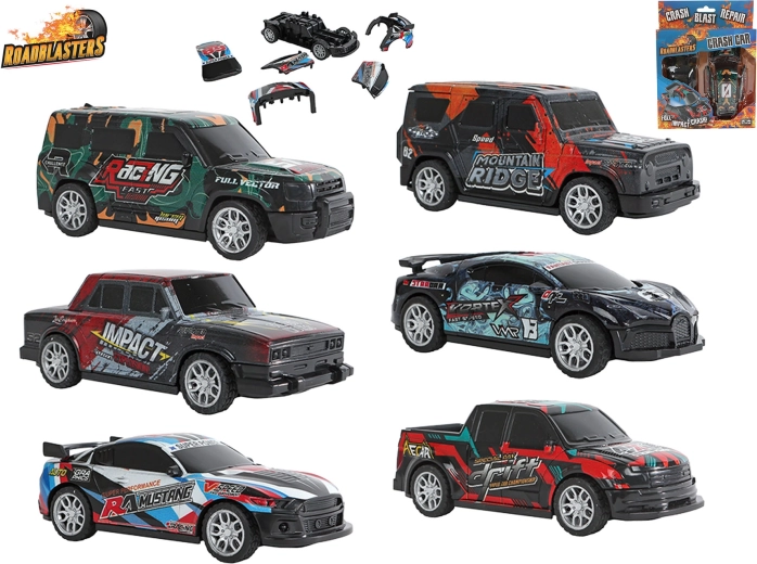 Coche de choque Roadblasters con retroceso (pull-back) 13 cm