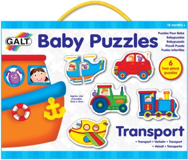 Puzzle para bebé Galt transporte 6x2 piezas