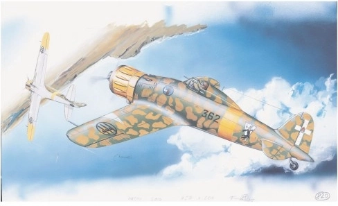 Kit de construcción de modelo de avión Macchi M.C. 200 Saetta (16,1 × 21,2 cm)
