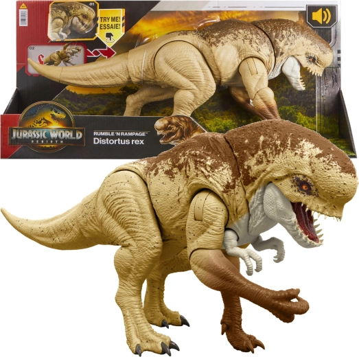 Figura de dinosaurio de outlet Jurassic World Rebirth Distortus Rex Ataque peligroso 50 cm - embalaje dañado
