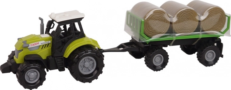 Tractor Farm Service con remolque para heno con sonidos y luces
