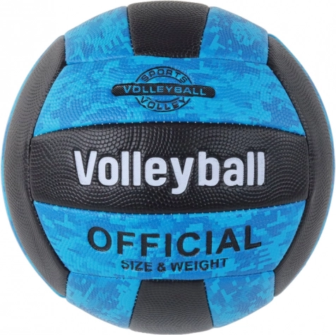 Balón de voleibol azul‑negro talla 5