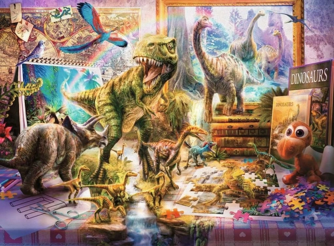 Puzzle RAVENSBURGER Los dinosaurios cobran vida XXL 100 piezas