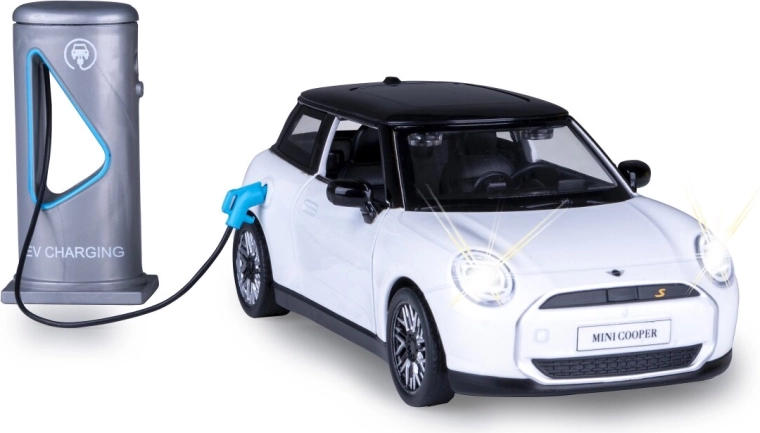 Modelo metálico Mini Cooper a escala 1:28, blanco