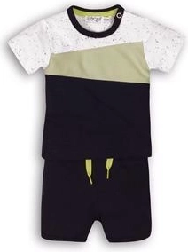 Dirkje conjunto infantil de 2 piezas Sunny around the world mint/navy