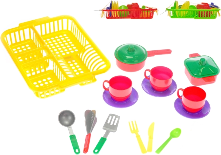 Set infantil de vajilla con escurridor – 3 colores