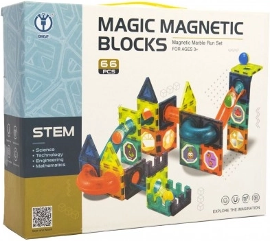 Pista de canicas magnética – set de construcción de 66 piezas