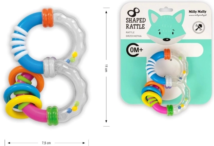 Milly Mally sonajero de colores en forma de ocho