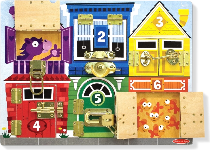Tablero de madera con cerraduras MELISSA & DOUG