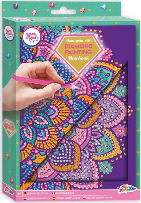 Bloc A5 Mandala Morada de Pintura de Diamantes