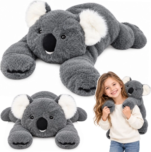Koala de peluche gris con patas largas, 60 cm