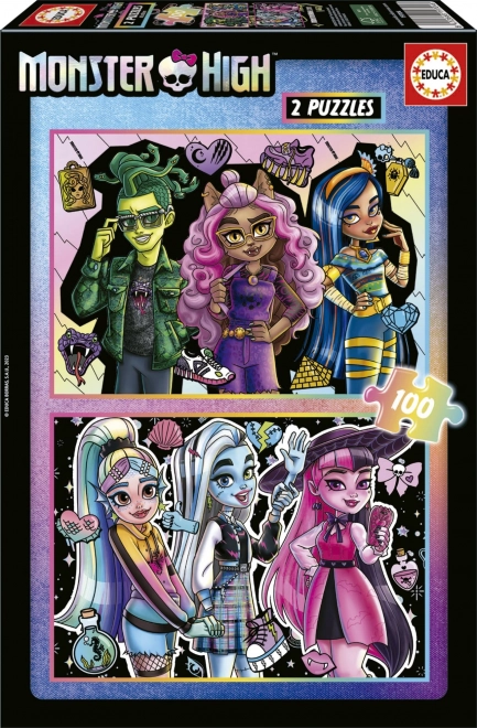 Educa puzzle Monster High 2×100 piezas