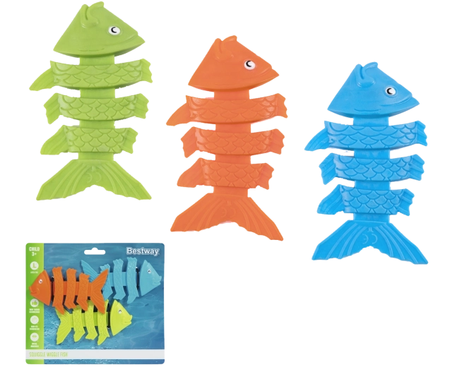 Juguetes de buceo Bestway Squiggle Wiggle, pececitos - 3 unidades