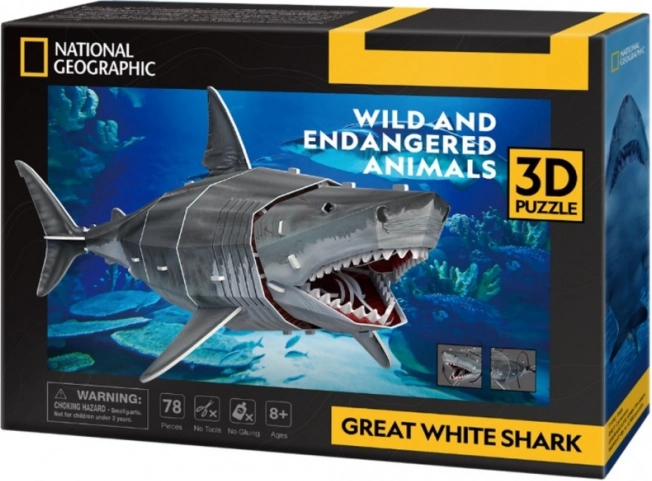 Puzzle 3D de tiburón blanco – 78 piezas