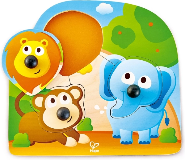Puzzle con asas animales salvajes