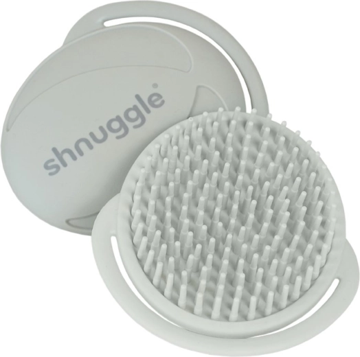 Shnuggle cepillo infantil de silicona para el cuero cabelludo gris