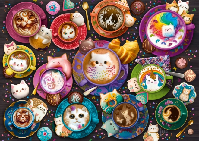 Puzzle Gatitos de café 500 piezas