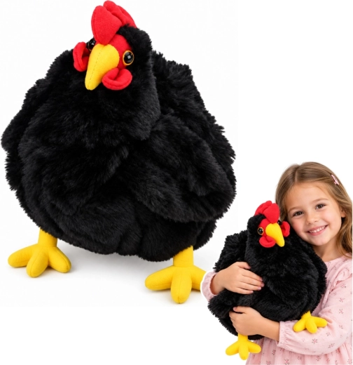 Gallina negra de peluche de 40 cm
