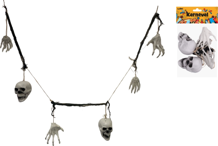 Guirnalda de huesos de Halloween 180 cm - 1 pieza
