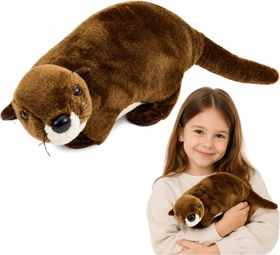 Nutria de peluche marrón de 37 cm