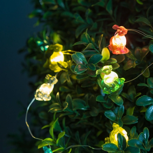 Cadena de luces LED con conejitos, 2 m, 20 LED