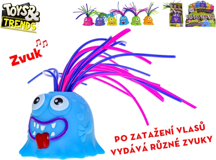 Monstruito interactivo Toys&Trends Brainboooom con pelo largo y sonidos 6 cm