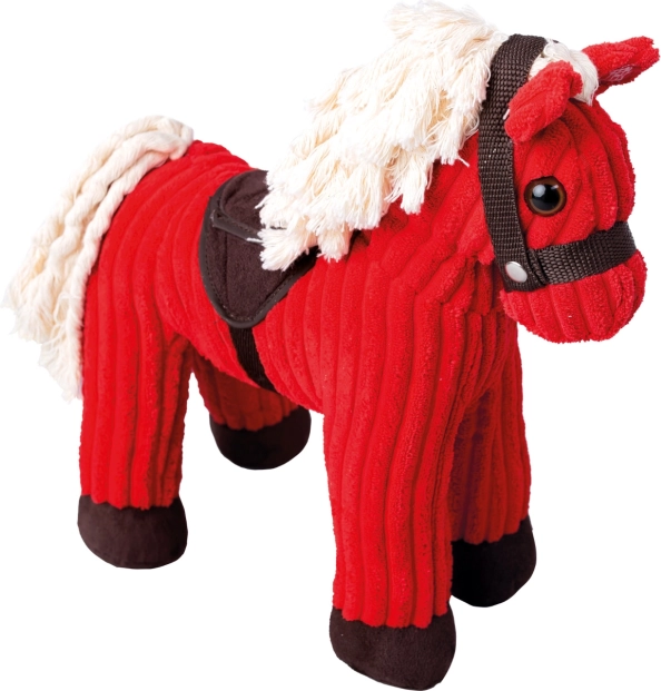 Bino Caballito de peluche con sonidos Rojo