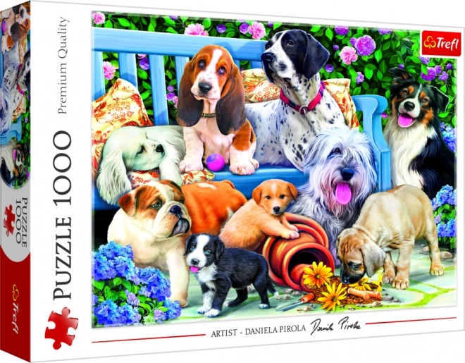 Puzzle Jardín de perros 1000 piezas