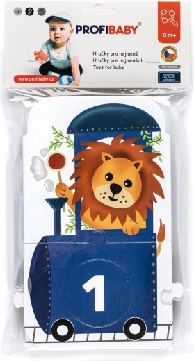 Profibaby puzzle tren del zoo con números y animales