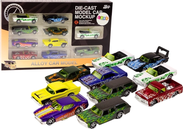 Colección de cochecitos metálicos 1:64 - 10 uds