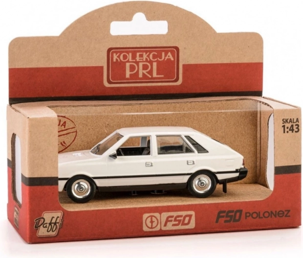 Modelo de coche FSO Polonez 1:43 – modelo metálico blanco