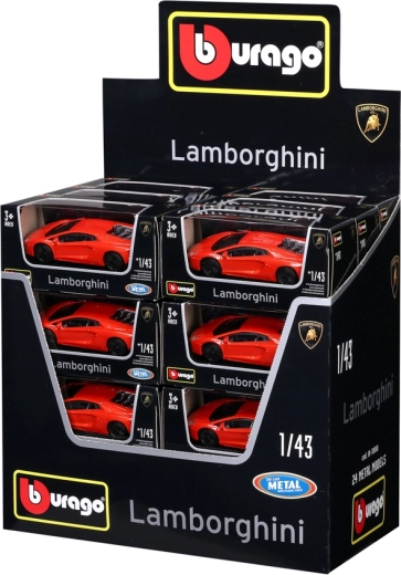 Bburago Lamborghini Aventador LP 700-4 modelo metálico a escala 1:43 en color naranja metalizado